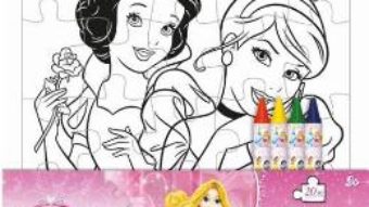 Download  Disney Princess, Puzzle coloring set. Puzzle de colorat, Printese PDF Online