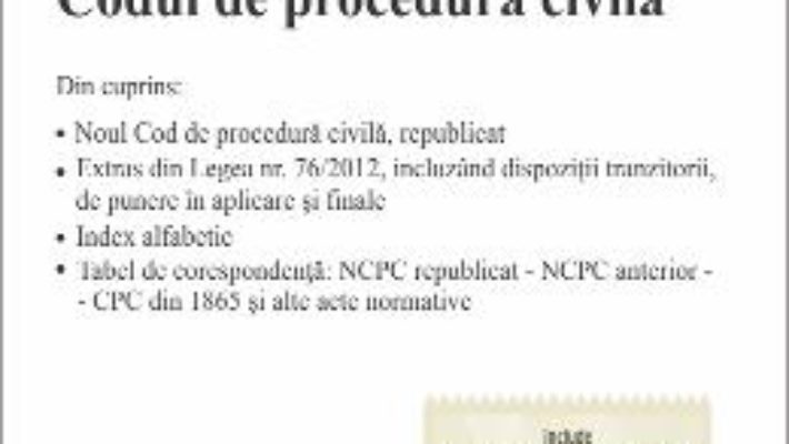 Cartea Codul de procedura civila act. 2.05.2017 (download, pret, reducere)
