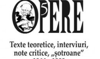 Cartea Opere 5: Texte teoretice, interviuri, note critice, „”””sotroane”””” 1966-1989 – Dumitru Tepeneag (download, pret, reducere)
