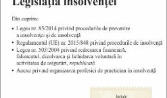 Cartea Legislatia insolventei act. 20.11.2017 (download, pret, reducere)