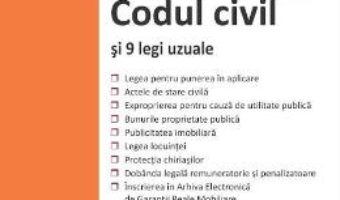Cartea Codul civil si 9 legi uzuale Ed.2018 (download, pret, reducere)