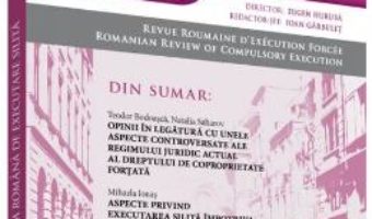 Cartea Revista romana de executare silita 1 din 2018 (download, pret, reducere)