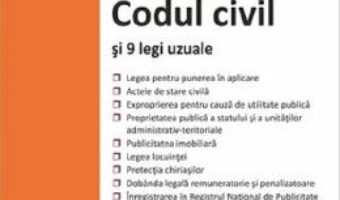 Cartea Codul civil si 9 legi uzuale Ed.2020 (download, pret, reducere)
